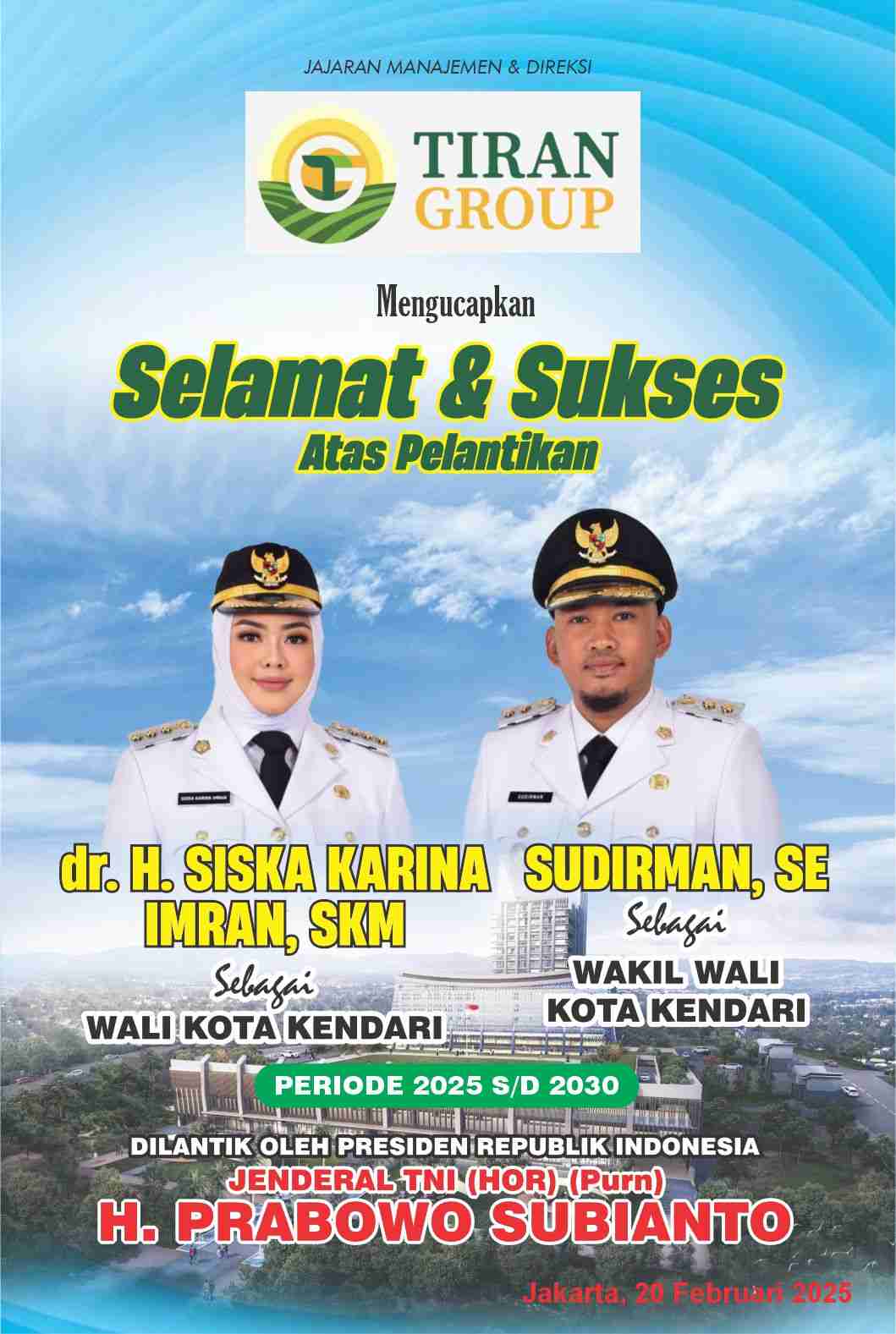 Pelantikan Wali Kota Kendari