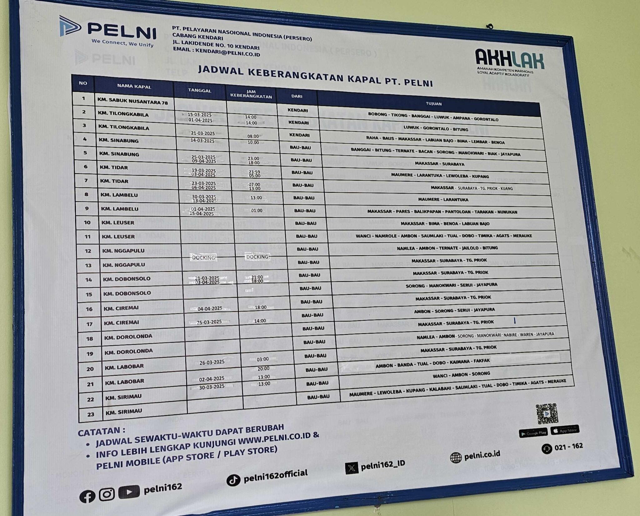 Jadwal Kapal Pelni Mudik Lebaran