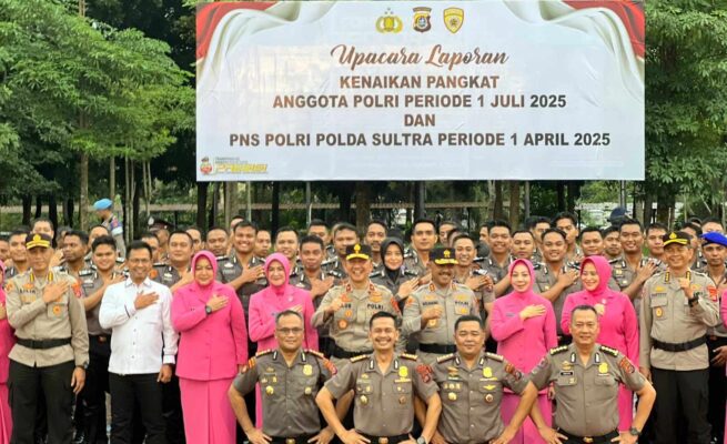 Polda Sultra Naik Pangkat